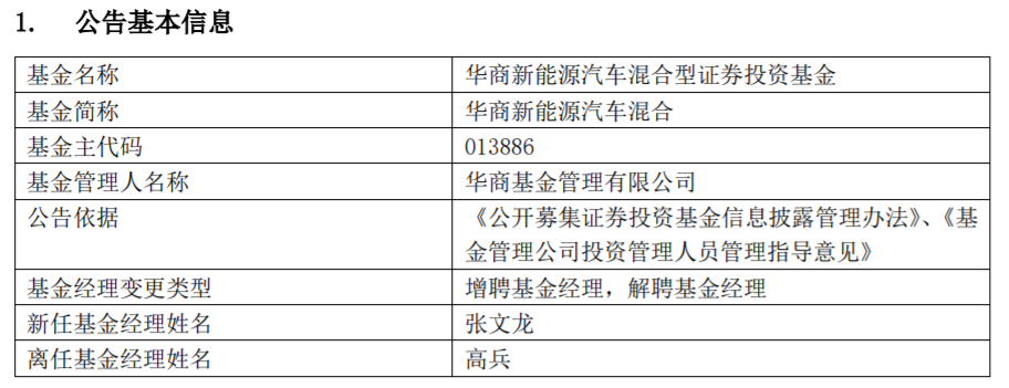 遭遇业绩“滑铁卢”，华商基金知名基金经理高兵卸任两只基金